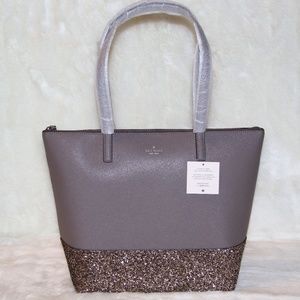 NWT Kate Spade Large Penny Greta Court Gray Tote